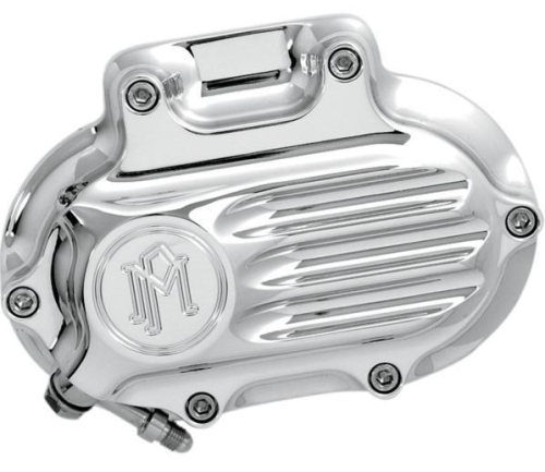 Performance Machine - Performance Machine Fluted 6 Speed Cable Transmission Side Cover - Chrome - 0066-2028-CH