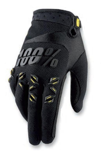 100% - 100% Airmatic Gloves - 10004-001-10 - Black - Small