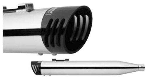 Freedom Performance - Freedom Performance 4in. Racing Slip-Ons - Chrome/Black Tips - MY00127