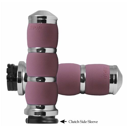 Avon Grips - Avon Grips Air Cushioned Grips - Chrome/Pink - AIR-90-CH-PINK