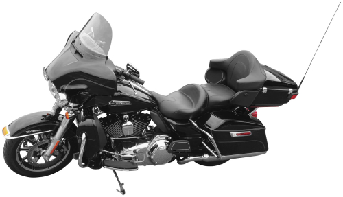 Mustang - Mustang Summit FL Touring One-Piece Heated Seat - Black Pearl Center Studs - 76865