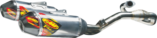 FMF Racing - FMF Racing Factory 4.1 RCT Dual Full System - Aluminum Muffler - Carbon Endcap - 41541