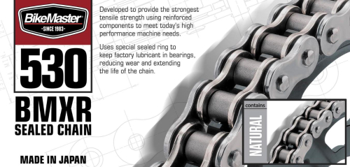 BikeMaster - BikeMaster 530 BMXR Series X-Ring Chain - 150 Links - Gold - 530BMXR-150/GG