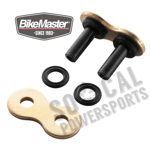 BikeMaster - BikeMaster Rivet Connecting Link for 520 BMXR Series X-Ring Chain - Gold - 520BMXR-BMR/G