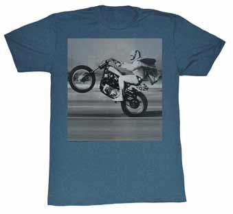 Evel Knievel - Evel Knievel Wheelie Vintage T-Shirt - EK530-2XL - Vintage Navy - 2XL