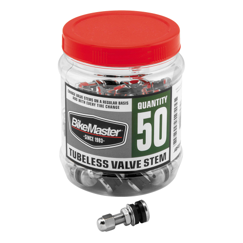 BikeMaster - BikeMaster Chrome Tubeless Valve Stem - Tub of 50 - 03-34A-50
