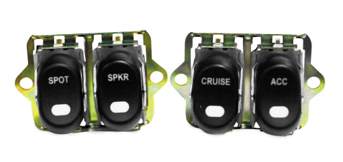 Twin Power - Twin Power Inner Fairing Switches - 4X Spot/Spkr/Cruise/ACC - Black - 370975