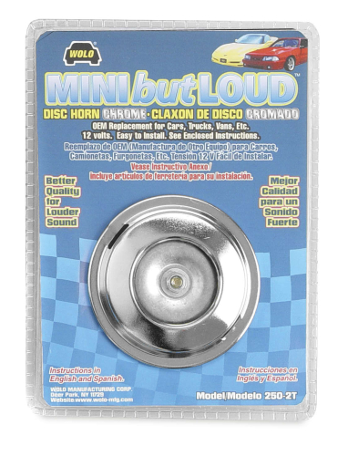 Wolo - Wolo Mini But Loud Horn - Chrome - 250-2T