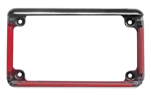 Radiantz - Radiantz Flex LED License Plate Frame - Red/Chrome - 8201-1-1C