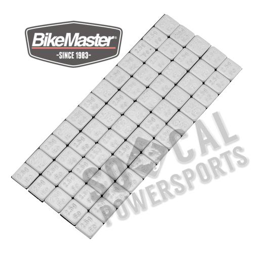 BikeMaster - BikeMaster Square Wheel Weights - 2.5gm. - Gray - 02-08425
