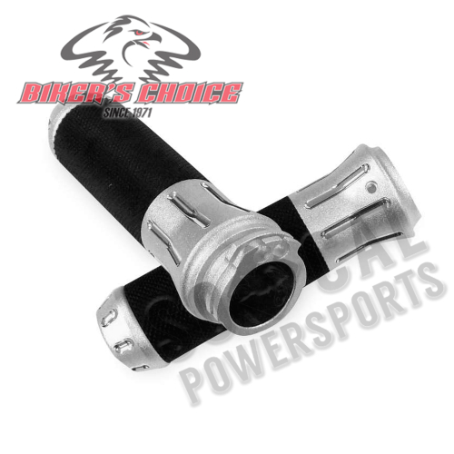 Bikers Choice - Bikers Choice Shot-Peen Grips - Chrome - 354135