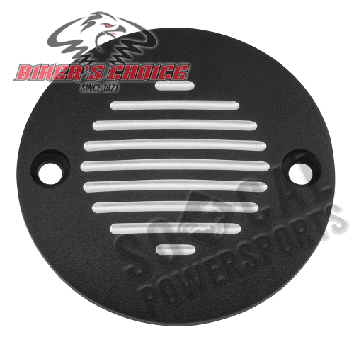 Bikers Choice - Bikers Choice Ignition Cover - Black Horizontal Groove - 302831