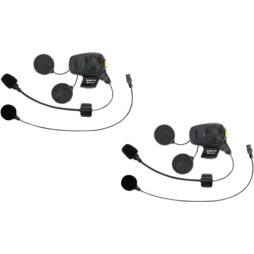 SENA - SENA SMH5 Bluetooth Headset & Intercom with Built-in FM Tuner and Universal Microphone Kit - Dual Unit - SMH5D-FM-UNIV