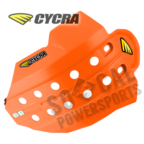 Cycra - Cycra Full Coverage Skid Plate with Hard Mounts - Orange - 621422