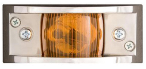 Optronics Inc - Optronics Inc Chrome Plated Marker/Clearance Lights - Amber - MC81-AS