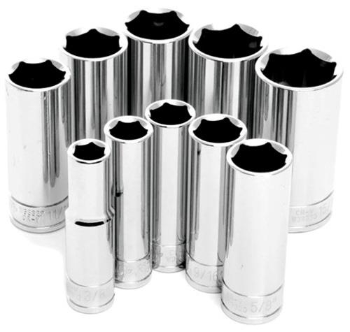 Performance Tools - Performance Tools 10 Piece 3/8in. Drive Sae Deep Socket Set - W38300