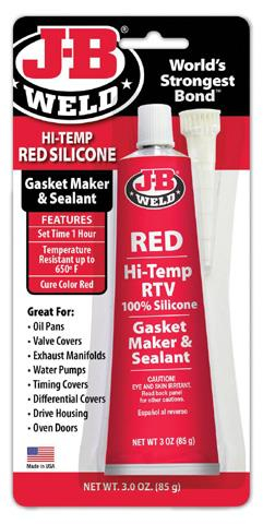 JB Weld - JB Weld High Temperature Red Acetoxy - 3oz. - 31314