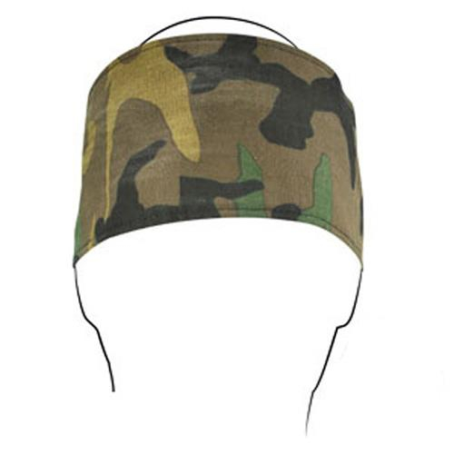 Zan Headgear - Zan Headgear Cotton Headband - HBV118 - Woodland Camo - OSFM