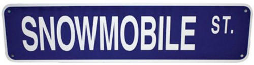 Voss - Voss 6x24in. Street Sign - Snowmobile St. - 624SST