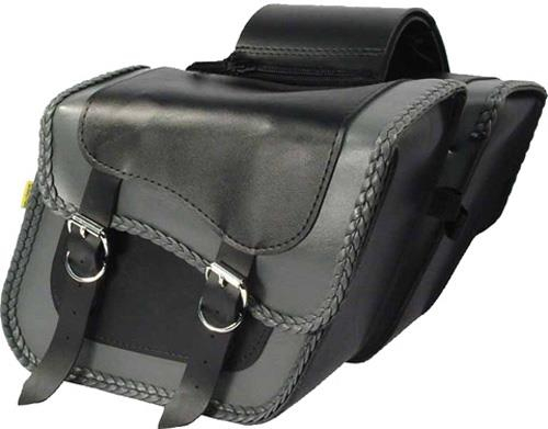 Willie & Max - Willie & Max Gray Thunder Braided Compact Slant Saddlebag - 58705-20