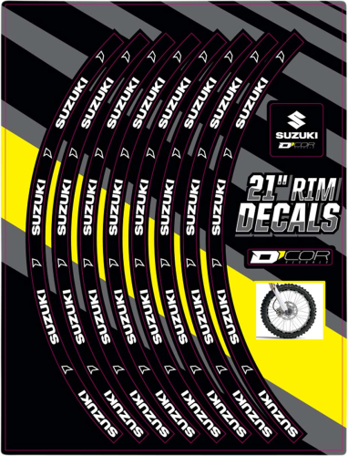 DCOR - DCOR Rim Decal - Suzuki 21in. - Front - 40-80-206