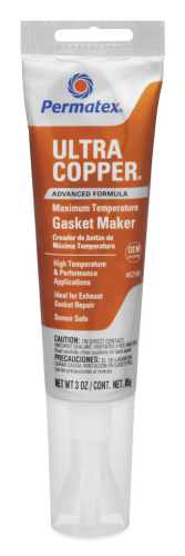 Permatex - Permatex Ultra Copper Maximum Temperature RTV Silicone Gasket Maker - 3oz. - 82160