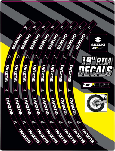 DCOR - DCOR Rim Decal - Suzuki 19in. - Rear - 40-80-205