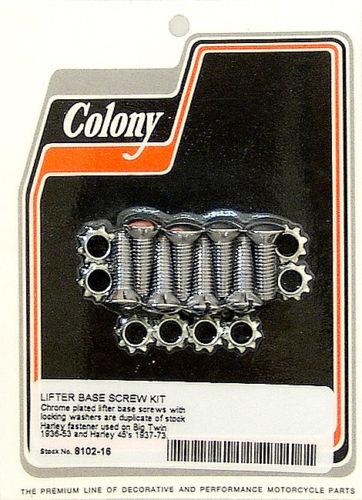 Colony - Colony Tappet Guide Hardware Kit - Slotted Chrome - 8102-16