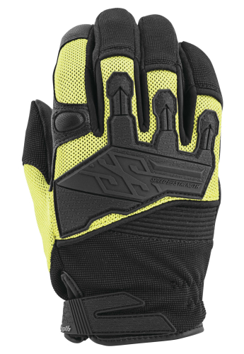 Speed & Strength - Speed & Strength Hammer Down Leather-Mesh Gloves - 872273 - Hi-Vis - Small