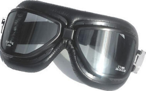 Emgo - Emgo Roadhawk Goggles - 76-50110 - Black / Tinted Lens - OSFM