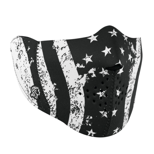 Zan Headgear - Zan Headgear Modi-Face Detachable Mask - WBNFM091H - Black/White Vintage Flag - OSFM