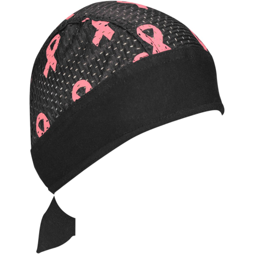 Zan Headgear - Zan Headgear Vented Sport Flydanna - ZVSBC01 - Breast Cancer Pink Ribbon/Black - OSFM