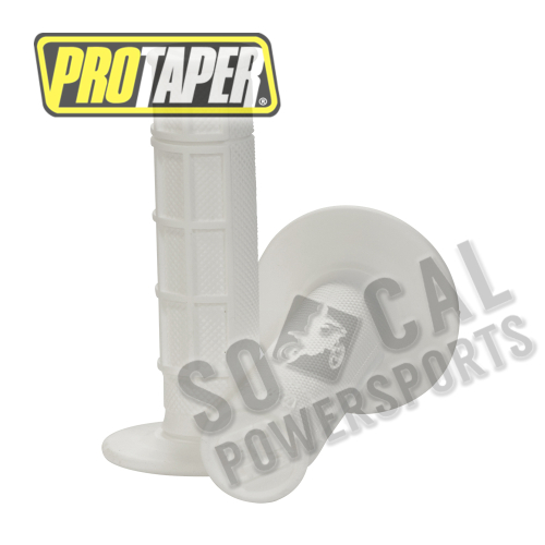 ProTaper - ProTaper Race Cut 1/2 Waffle Grips - White - VLG-1686-WHITE