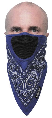 Schampa - Schampa Facefit I-Tie Facemask - FMT-195 - Blue Paisley - OSFM