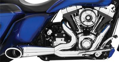Freedom Performance - Freedom Performance 2-Into-1 Turnout Exhaust System - Chrome with Sculpted Black Tip - HD00509