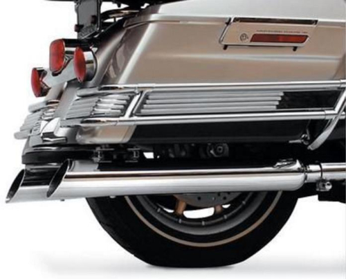 Rush Exhaust - Rush Exhaust 4in. Big Louie Slip-On - Slash Up - Chrome - 32002-SB2