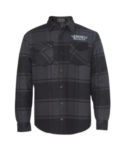 Throttle Threads - Throttle Threads Drag Specialties Quilted Jacket - DRG24J86BKXR - Plaid - X-Large