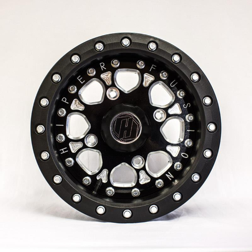 Hiper Wheel - Hiper Wheel 14in. Fusion Wheel - 14x10 - 5+5 - 4/110 - Single Beadlock - 1410-YBKT4-55-SBL-BK