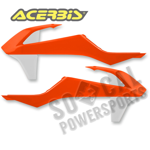 Acerbis - Acerbis Radiator Shroud - Orange/White - XF-1-730917