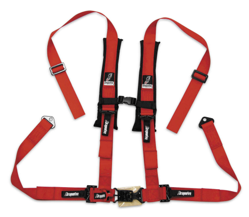 Dragonfire Racing - Dragonfire Racing ATV Harness Restraints - 2in. - Red - 14-0026