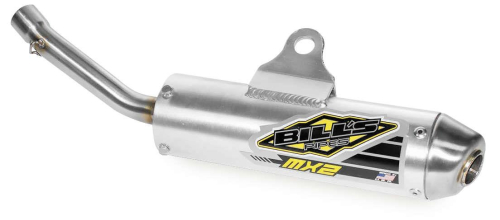 Bills Pipes - Bills Pipes 2-Stroke MX2 Series Silencer - Brushed Aluminum - 50-S01