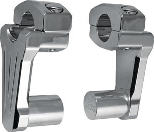 Rox Speed FX - Rox Speed FX Patriot Series Pivoting Risers - 4in. - Chrome - 4R-P4RX-02
