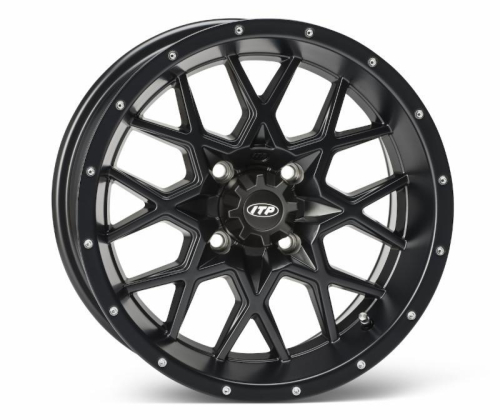 ITP - ITP Hurricane Wheel - 14x7 - 6+1 Offset - 4/156 - Matte Black - 14RB123BX