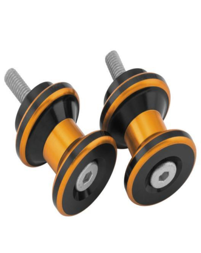BikeMaster - BikeMaster 10mm Aluminum Swingarm Spools - Gold - YC-805-10-GLD