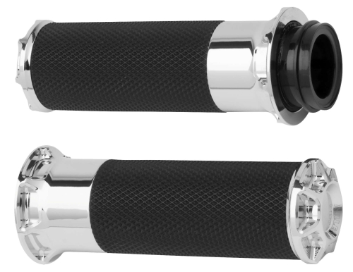 Arlen Ness - Arlen Ness Fusion Series Grips - Beveled - Chrome - M-1324
