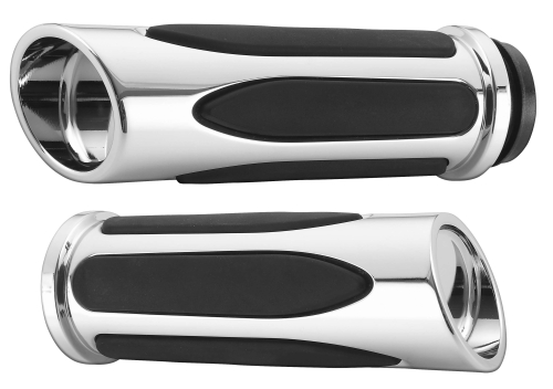 Arlen Ness - Arlen Ness Deep Cut Comfort Grips - Chrome - P-5001