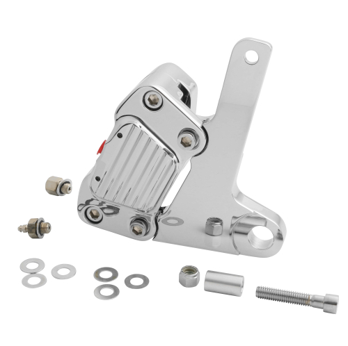 Belt Drives Ltd - Belt Drives Ltd Classic 200-Series 2-Piston Front Brake Caliper Kit - Chrome - GMA-FLH10C