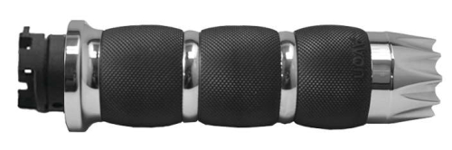 Avon Grips - Avon Grips Air Cushioned Excaliber Grips - Chrome - IN-S-AIR-90C-EX