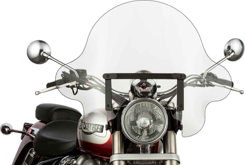 Slipstreamer - Slipstreamer SS-32 Flacon Windshield with Black Hardware - 16in.H x 30.5in.W - Clear - SS-32-16CTQB