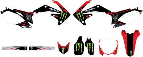 DCOR - DCOR Monster Energy Honda Complete Graphics Kit - White - 20-10-242